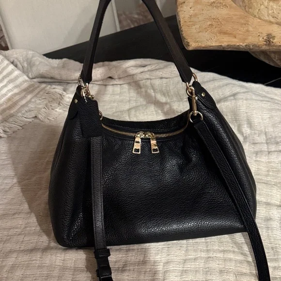 Coach Black Leather Shoulder Bag - Picture 5 of 13